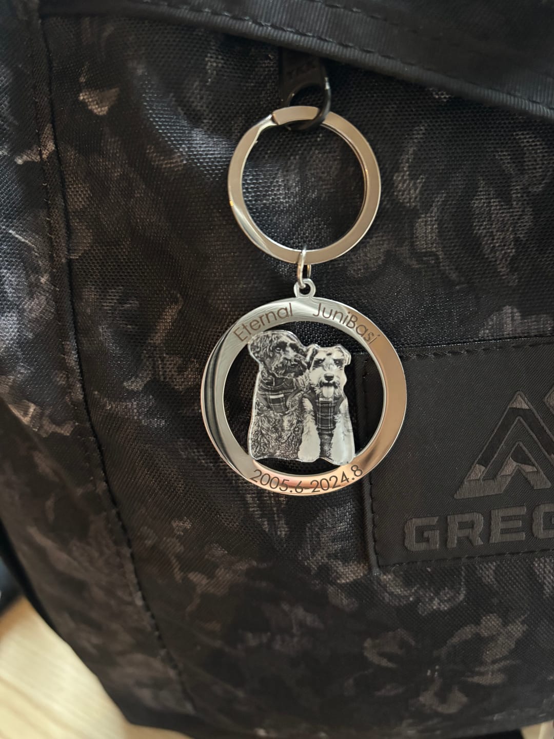 Customer photo review of 世界にひとつだけ♪好きな写真で作るオリジナルキーホルダー（文字入れ無料）