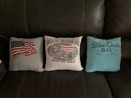 Customer photo review of T-shirt Pillows