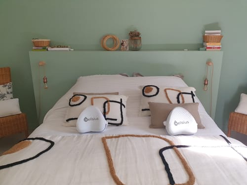 Avis photo d'un client sur Coussin Orthopédique Genoux Cellsius - Le secret d'un sommeil sans douleur