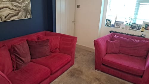 Customer photo review of Fabric Paint -- Raspberry