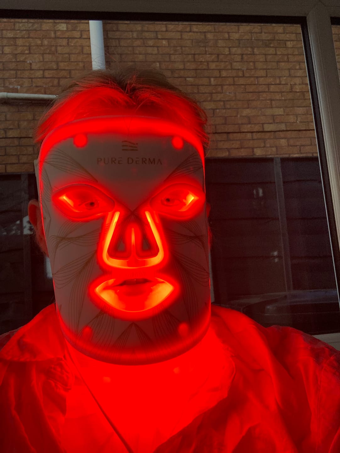 Customer photo review of LED Light Therapy Face, Neck & Décolletage Mask