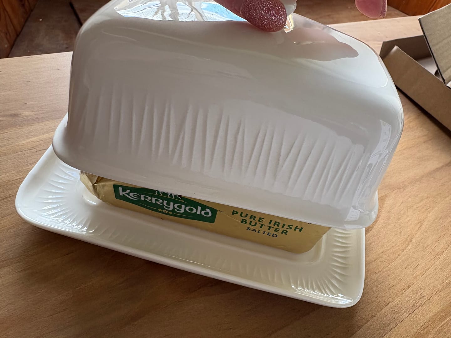 Customer photo review of Belleek Living Erne Butter Dish