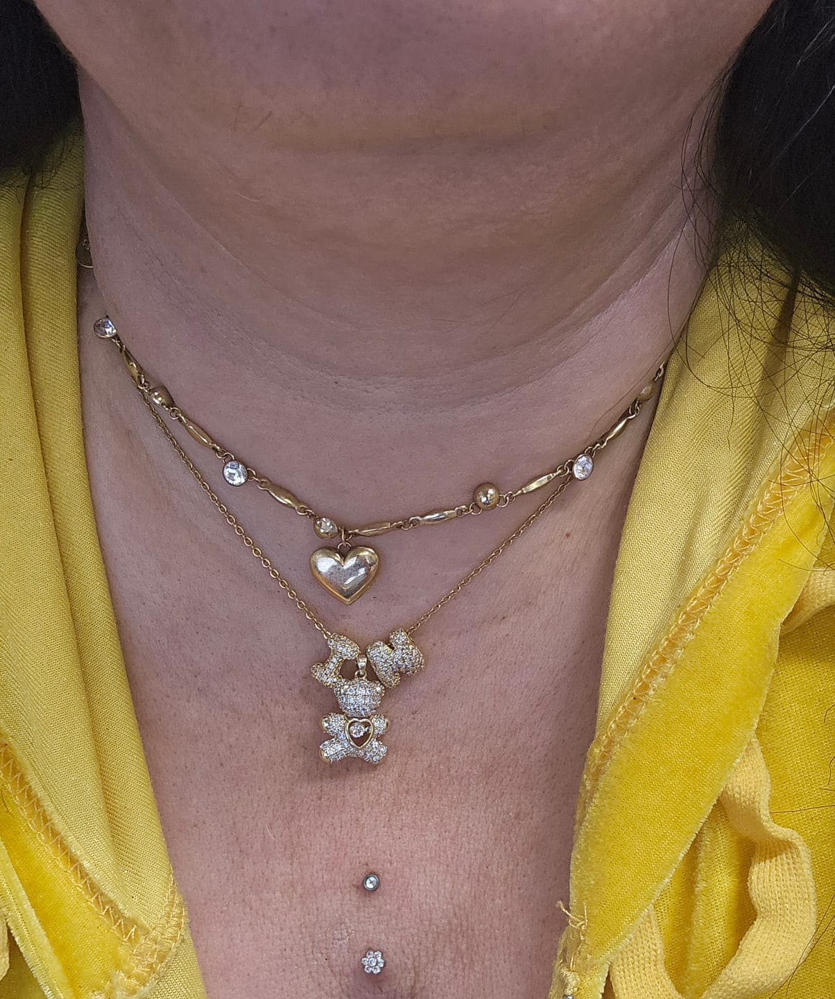 Customer photo review of Collana con Orsacchiotto e Lettere Bubble ✦ CollanaMamma Orso