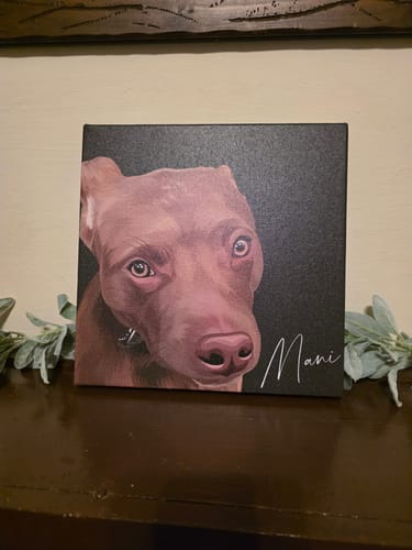 Customer photo review of Pet Art Canvas Wrap