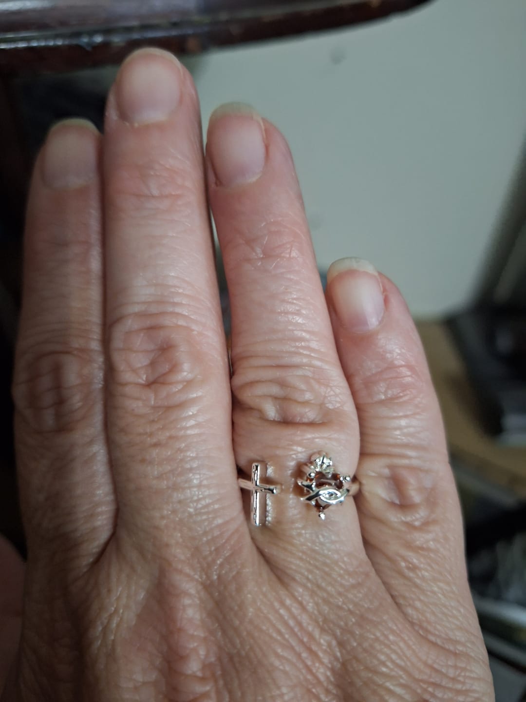 Customer photo review of FREE Today: Sacred Heart of Jesus Ring: With God All Things Are Possible