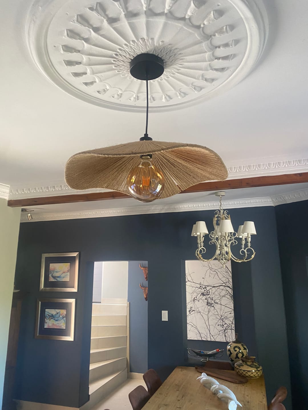 Customer photo review of Kisame Natural Rope Pendant Light