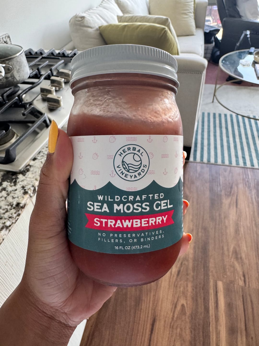 Customer photo review of EXCLUSIVE STRAWBERRY SEA MOSS GEL
