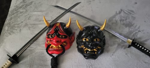 Customer photo review of Black Hannya Mask