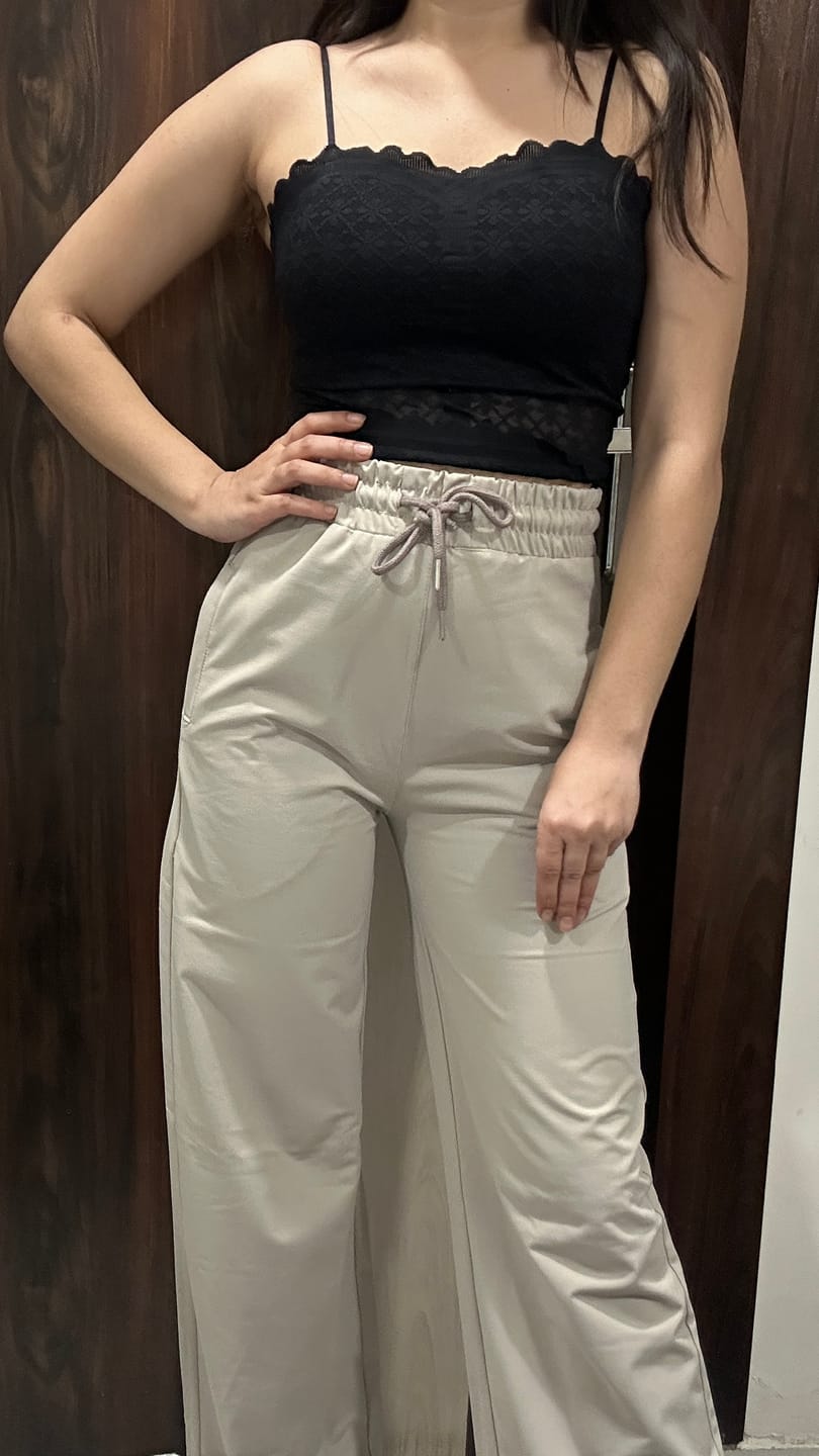 Customer photo review of STRAIGHTFIT COTTON LOWER-LIGHT GREYISH BEIGE