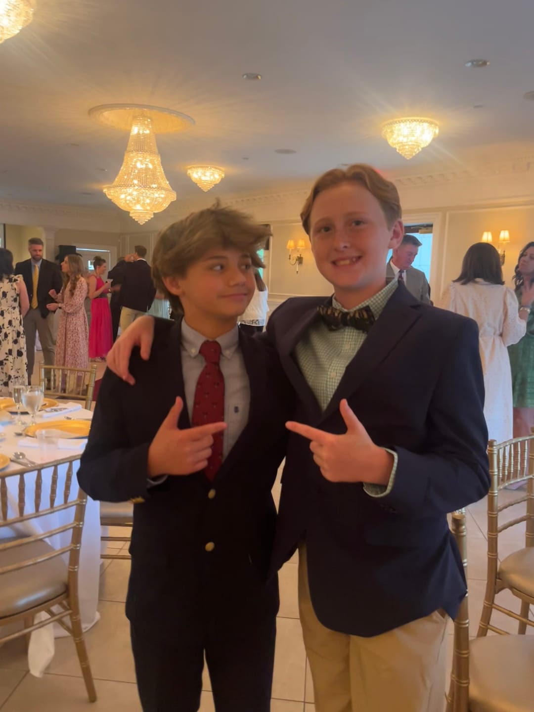 Customer photo review of The Weston - Feather Bow Tie