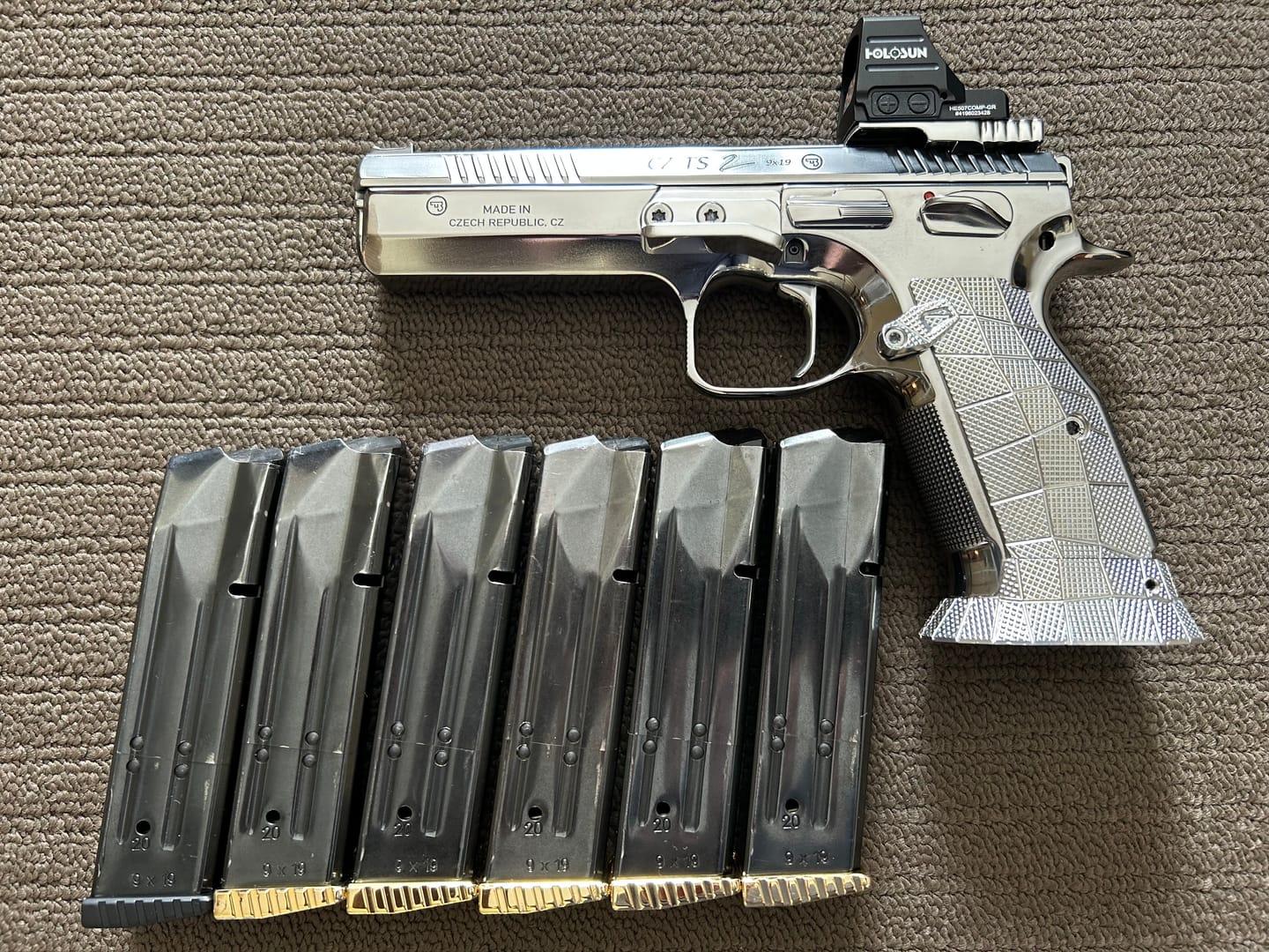 Customer photo review of CZ Tactical Sport Brass Magazine Base Pad