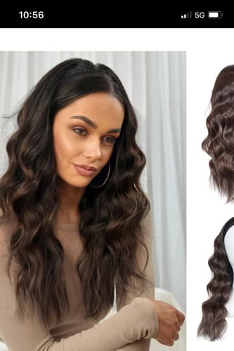 Customer photo review of The Headband Wig Perfect Curl