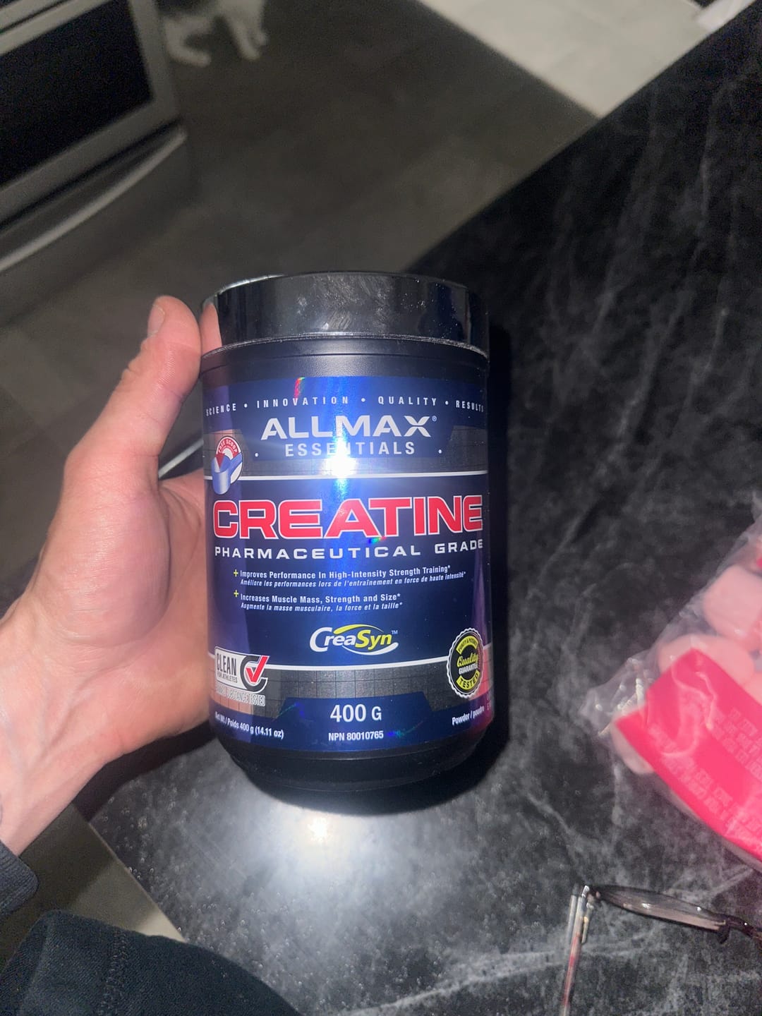 Customer photo review of Allmax - Creatine Monohydrate - 100g-1000g