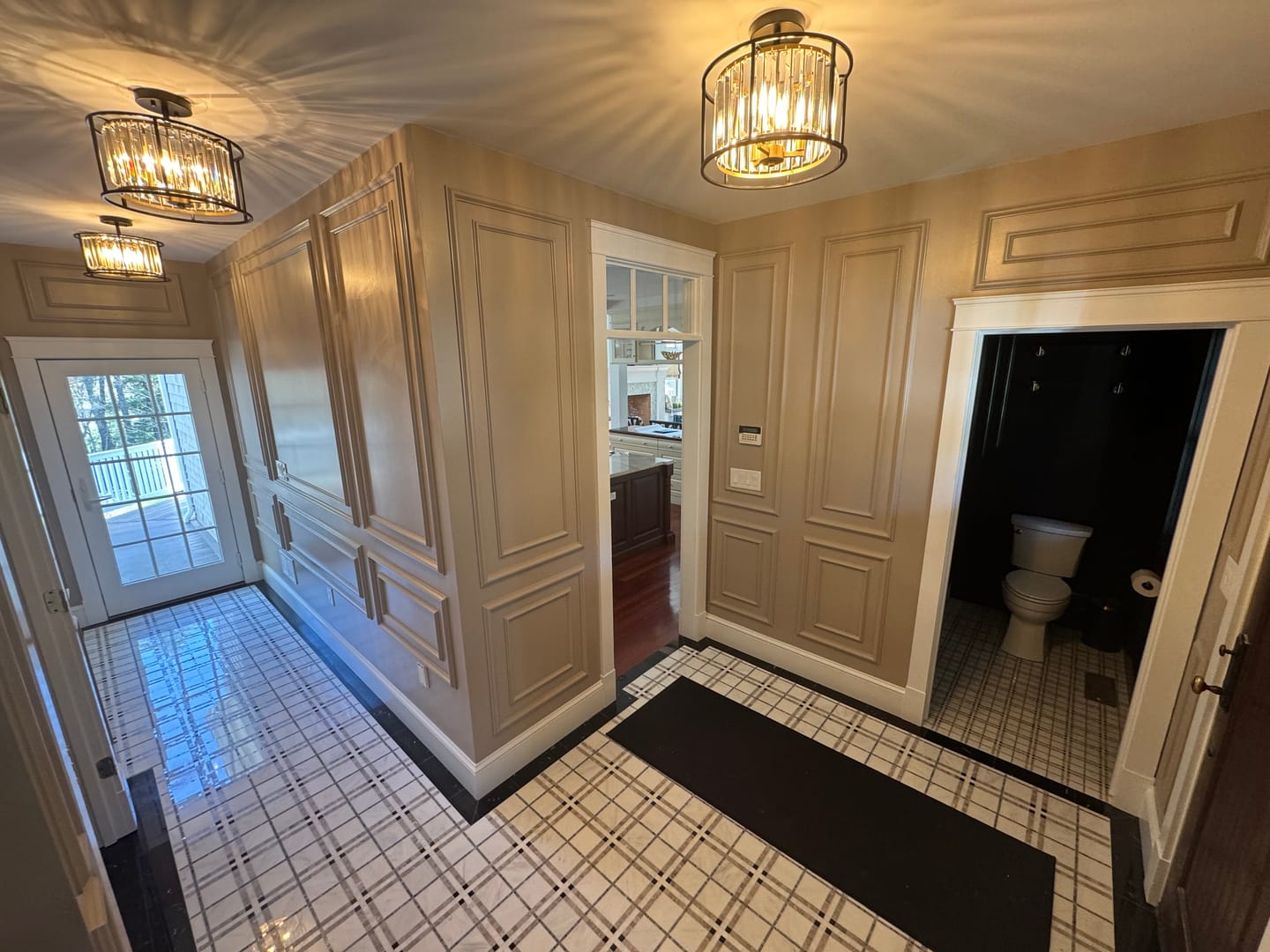 Customer photo review of Modern 3-Light Layered Crystal Drum Semi-Flush Mount