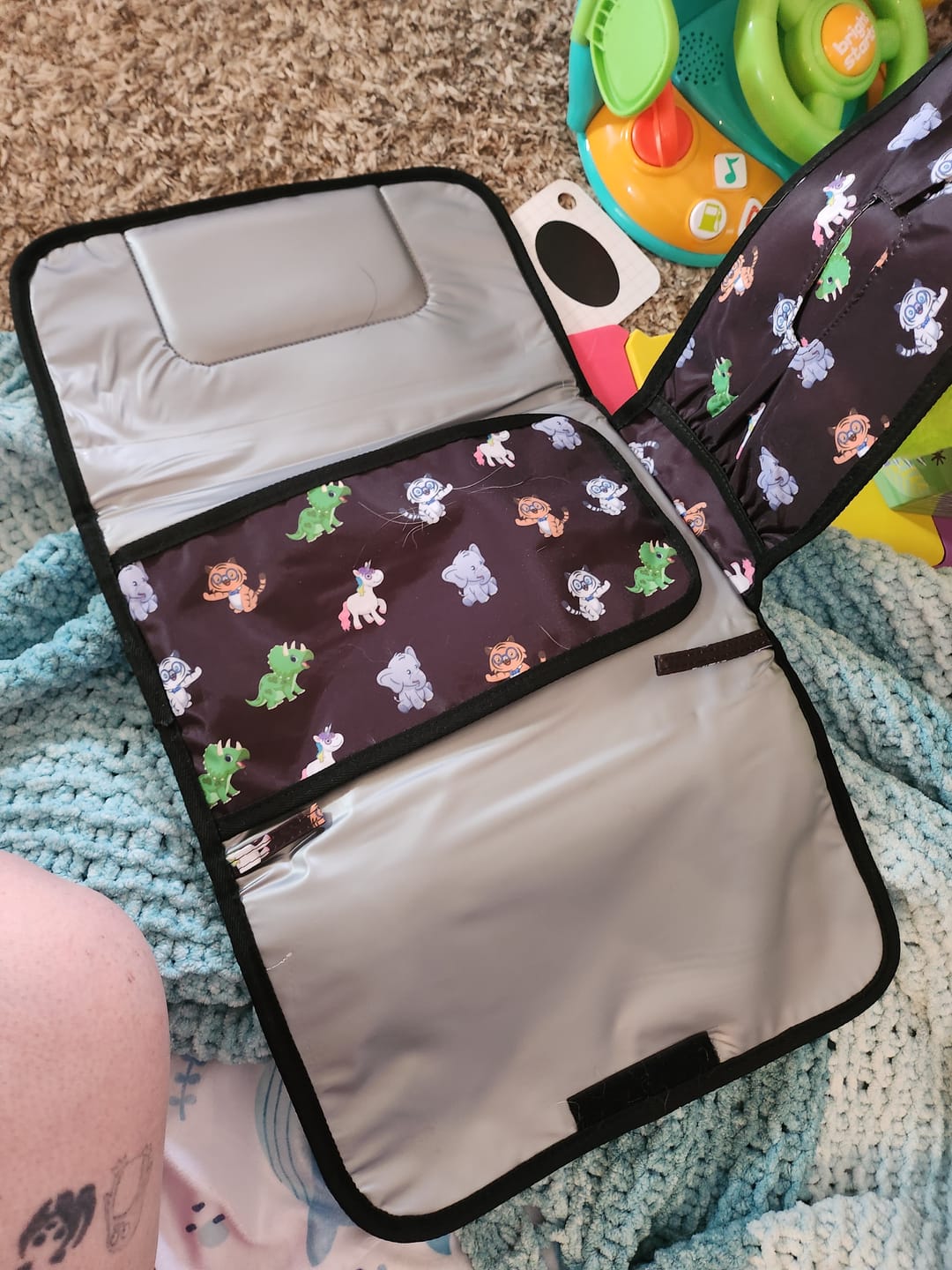 Customer photo review of Portable Baby Change Pad - Cartoon Print
