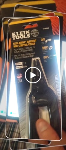 Customer video review of Klein Tools K11095BLK Limited Edition Klein-Kurve Blackout Wire Stripper / Cutter, 8-20 AWG