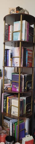 Customer photo review of Flycity 3-5 Tier Rotating Bookshelf With 360° Spinning Display