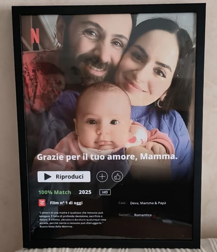 Customer photo review of Poster Netflix Mamma - Poster personalizzato