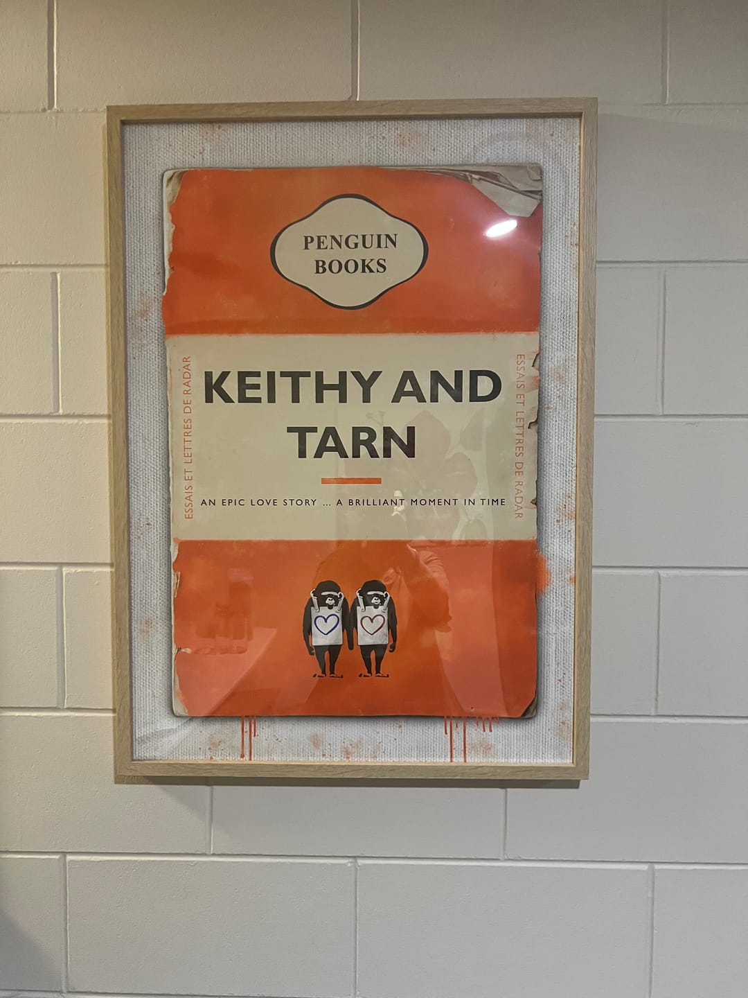 Customer photo review of Personalised Book Cover Art Print (Couples Edition)