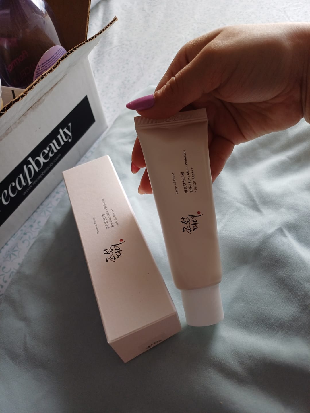 Customer photo review of Relief Sun : Rice + Probiotics (SPF50+ PA++++)