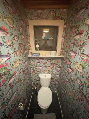 Customer photo review of Lagoon Fish Wallpaper - Teal