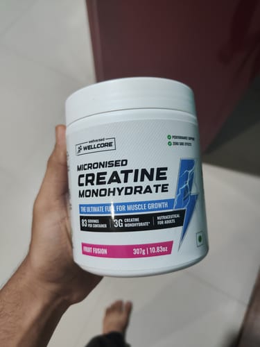 Customer photo review of Wellcore - Pure Micronised Creatine Monohydrate (307g, 83 Servings) Fruit Fusion