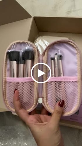 Customer video review of KIT DE BROCHAS PINK TRAVEL X6