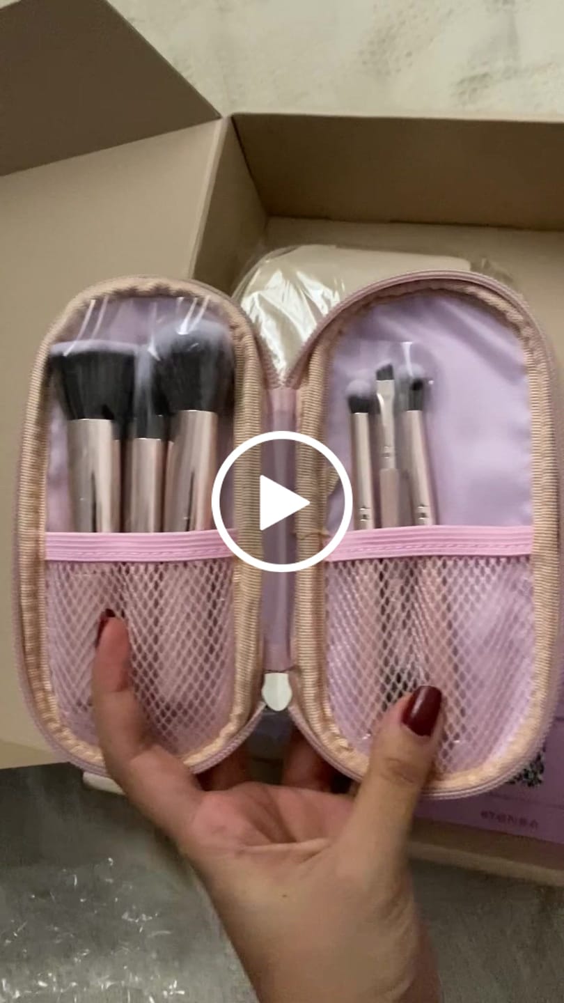 Customer video review of KIT DE BROCHAS PINK TRAVEL X6