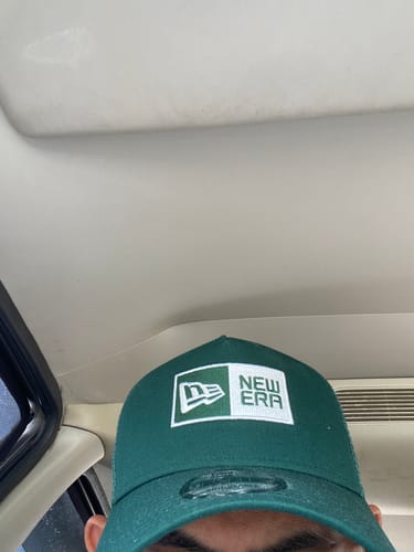 Customer photo review of 9FORTY A-Frame Trucker Box Logo Dark Green Snapback