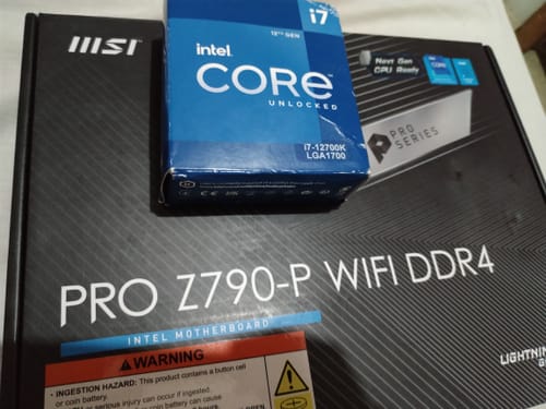 Customer photo review of Kit para PC, Intel Core i7-12700K, Tarjeta Madre MSI Z790-P Pro WiFi DDR4, Memoria RAM G.Skill Ripjaws V 16GB DDR4 3200 MHz