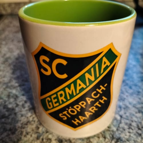 Customer photo review of TassenExpress - Becher Keramik Tasse mit Logo bedruckt 325ml Firmenlogo