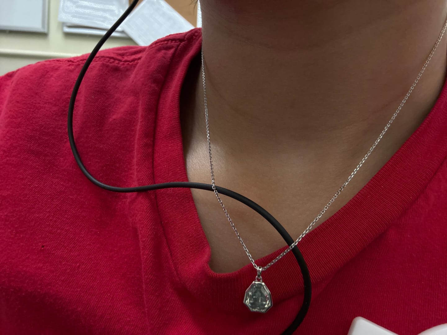 Customer photo review of Minecraft Necklace PREORDER