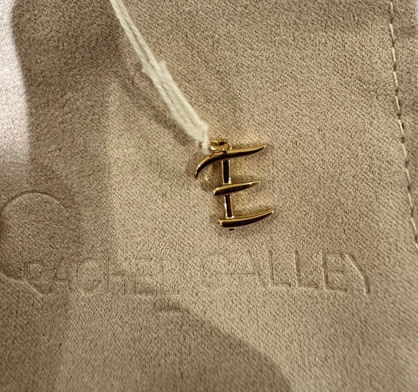 Customer photo review of Molto Initial Charm Pendants