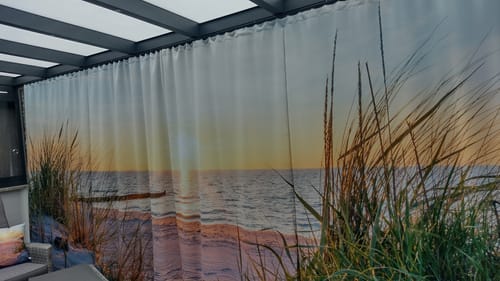Customer photo review of Fotovorhang "Sonnenuntergang an der Ostsee"