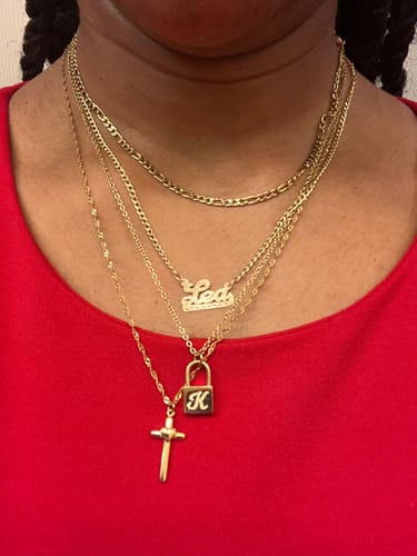 Customer photo review of Love Cross Necklace