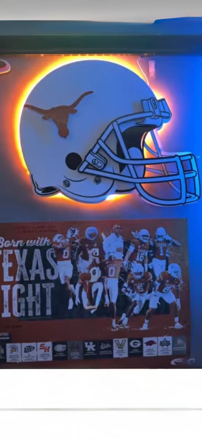 Customer photo review of BLITZ COLLECTION - 8 LAYER Texas Longhorns Helmet 3D Metal Wall Art