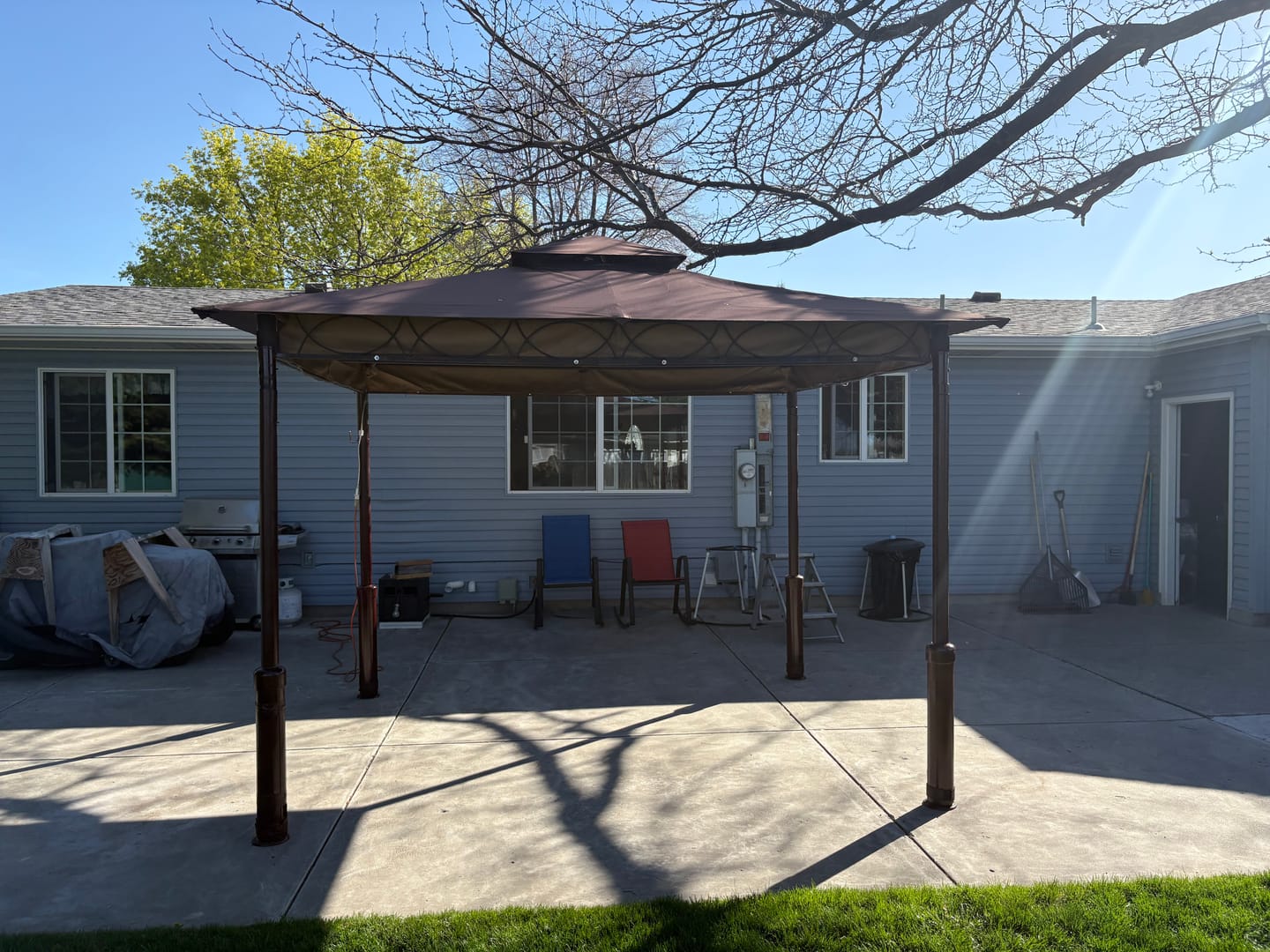 Customer photo review of Shade N' Shelters 9' x 11' Gazebo - Main Canopy + Roof Vent Canopy