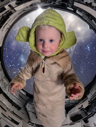 Customer photo review of Grogu Kinder MANDO Yoda Baby Cosplay Kostüm