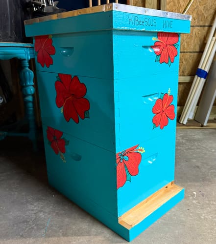 Customer photo review of Premium 8 Frame Wax-coated Unassembled Deep Brood Hive Box,100% Beeswax Dipped for Ultimate Hive Health! Unlock the Secrets of Happy Bees with Our Logo Free Brood Deep Box.