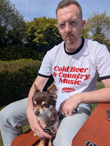 Customer photo review of Cold Beer & Country Music Ringer Tee - Black