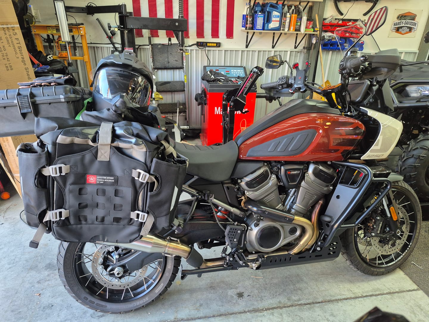 Customer photo review of 60L - Apex Large ADV Touring Panniers for Harley Pan America RA1250/S