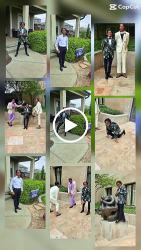 Customer video review of Men's 2-Piece Forest Green Tuxedo Embroided Bird and Flower