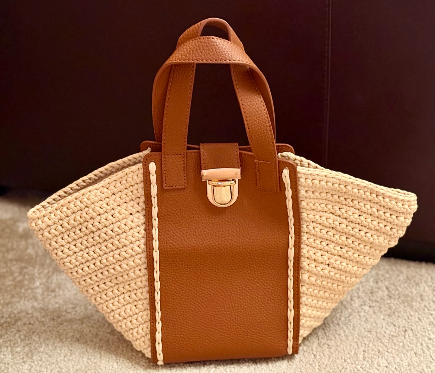 Customer photo review of CrochetPark™ Hammock Tote Bag DIY Kit