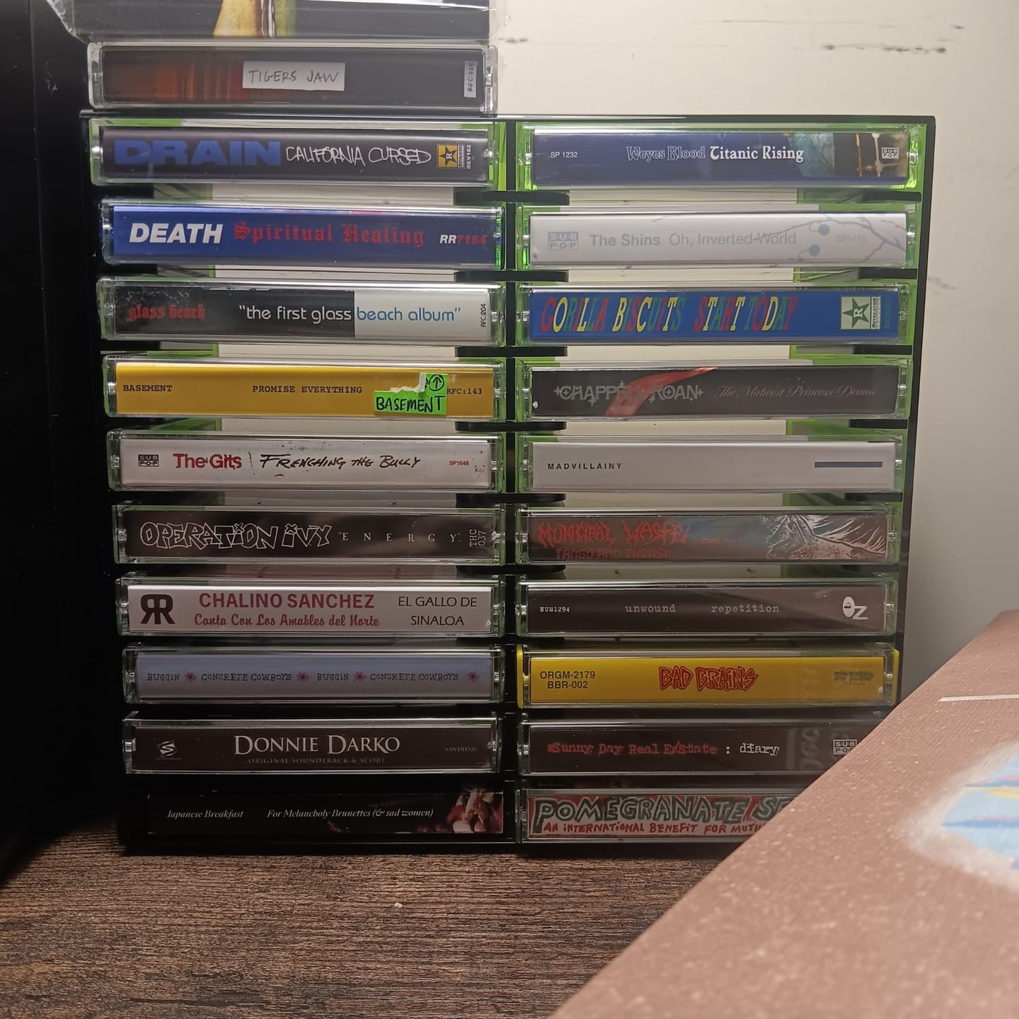 Customer photo review of Acrylic Cassette Tape Storage Rack for 20 Cassettes