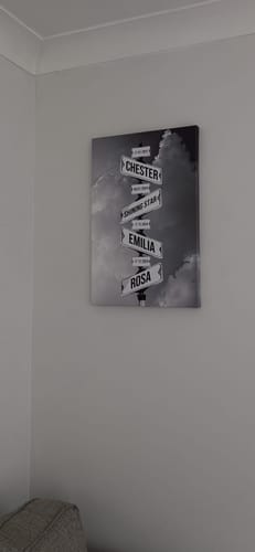 Customer photo review of DATE OF BIRTH OF CHILDREN by Cstm Canvas