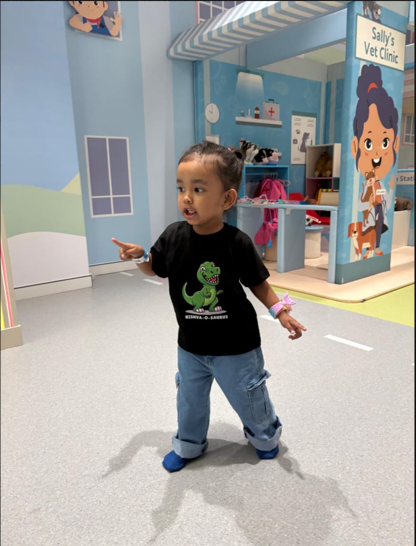 Customer photo review of Dino-O-Saurus Custom Kids Tee