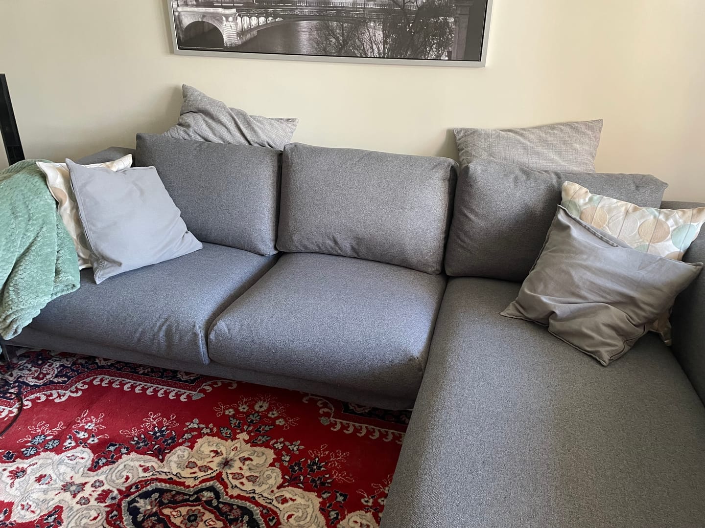 Customer photo review of NOCKEBY 2 Seat IKEA Sofa With Chaise Longue Right Cover