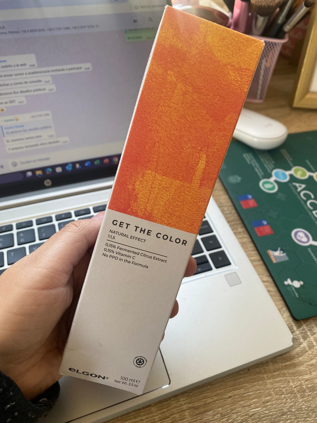Customer photo review of Tintura Get The Color Sin PPD 100ml Elgon