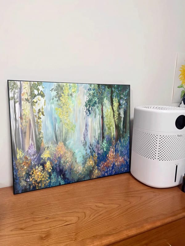 Customer photo review of Colorful Flower Textured Painting Canvas #FP007