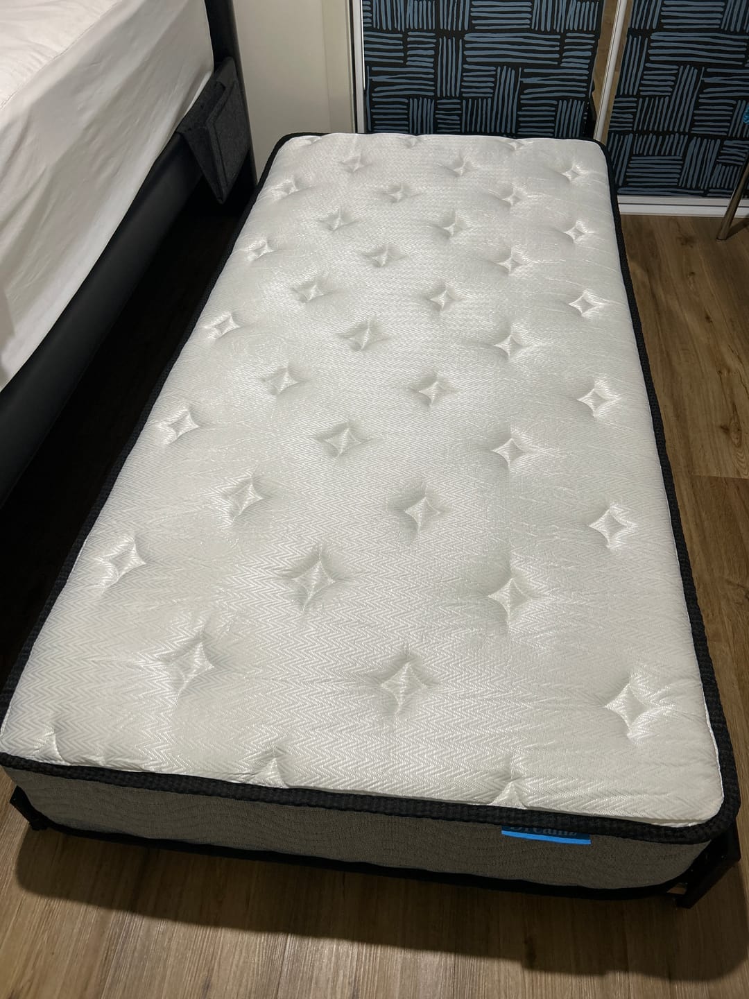 Customer photo review of Dreamz Spring Mattress Pocket Bed Top Coil Sleep Foam Extra Firm Single 23CM